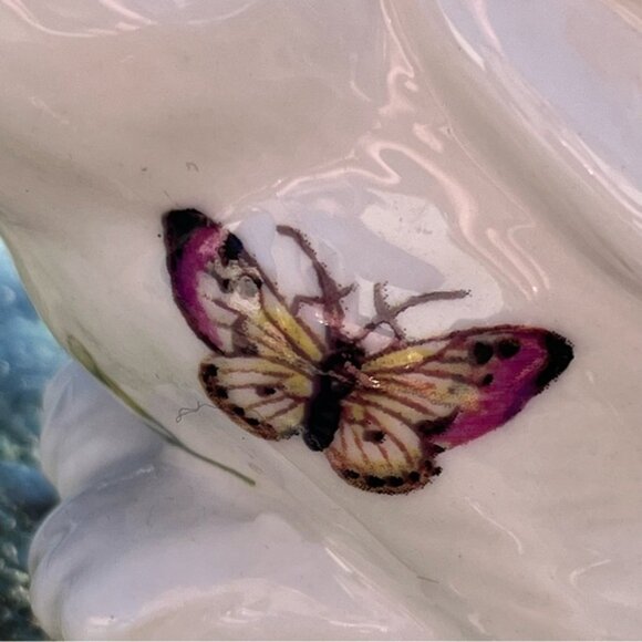 Grace's Teaware Porcelain Bunny Rabbit Creamer Butterflies Flowers - Picture 9 of 13